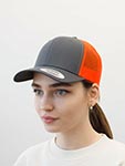 Бейсболка FLEXFIT арт. 6606T (темно-серый / оранжевый)